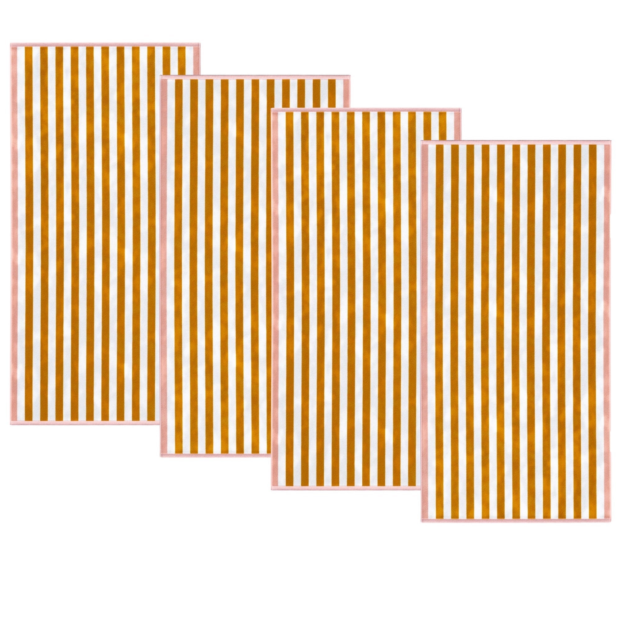 Oversized Striped Border Cabana Beach Towels - Santa Cruz