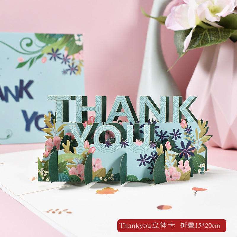 Three-dimensional Greeting Card Hand-carved Paper Blessing Card