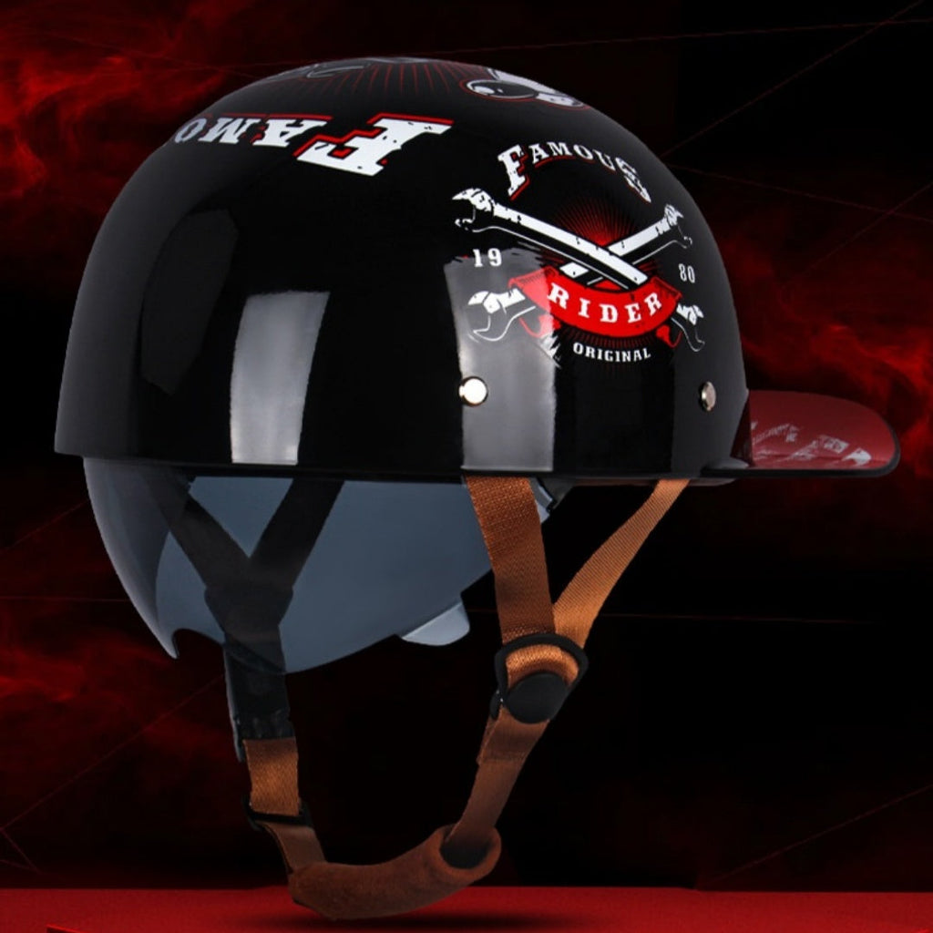 Creative Printed Retro Home Motorcycle Helmet