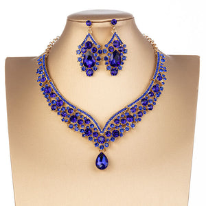 X001 Gold Blue Necklace