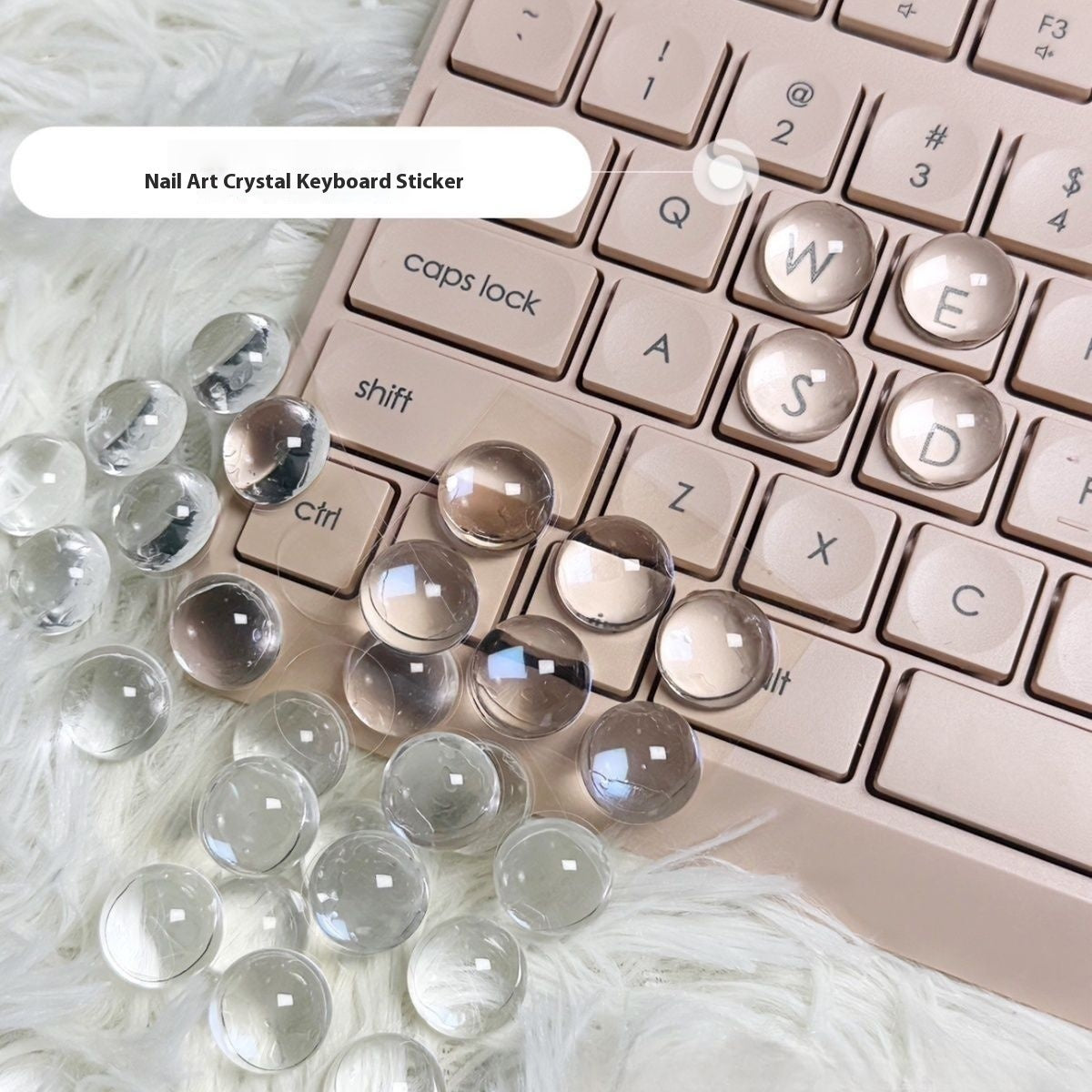 Heightened DIY Crystal Glass Ball Keyboard Stickers