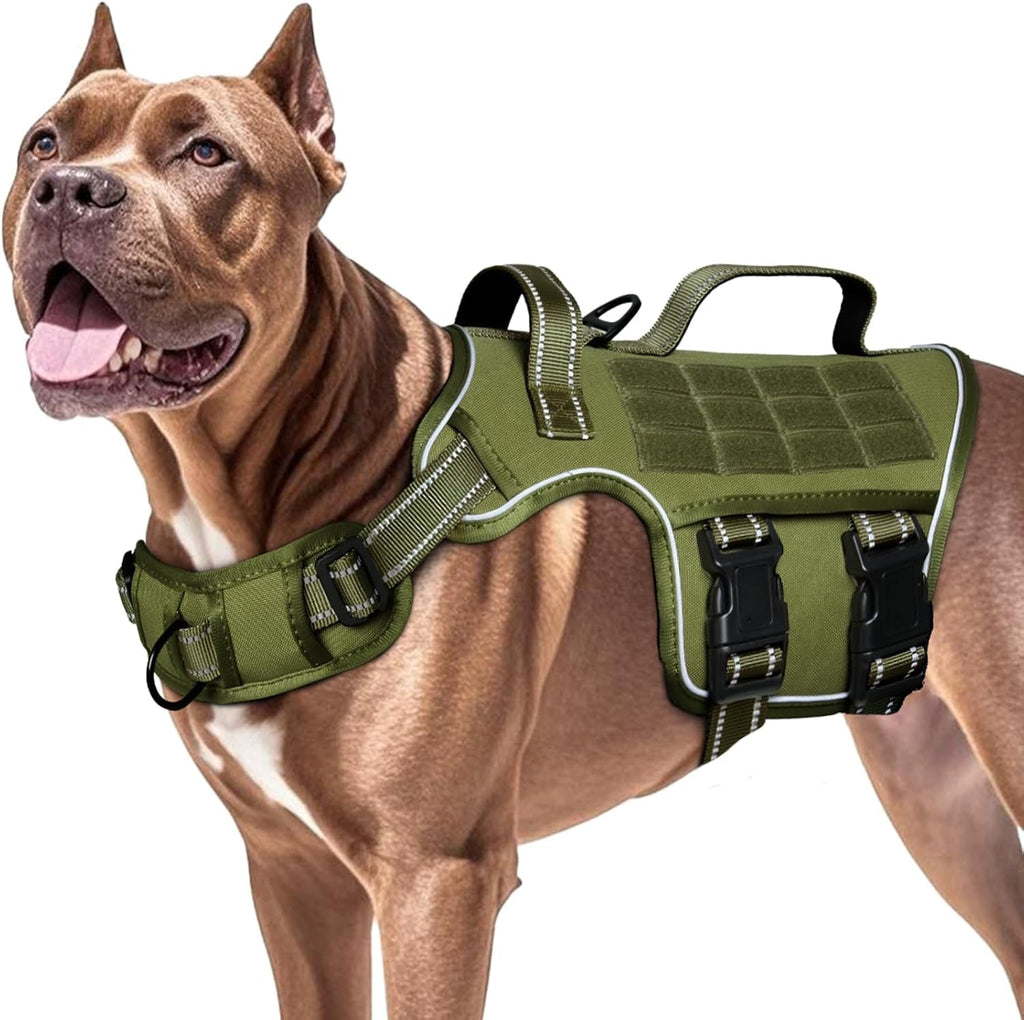 Heavy Duty No-Pull Tactical Dog Harness Molle Vest