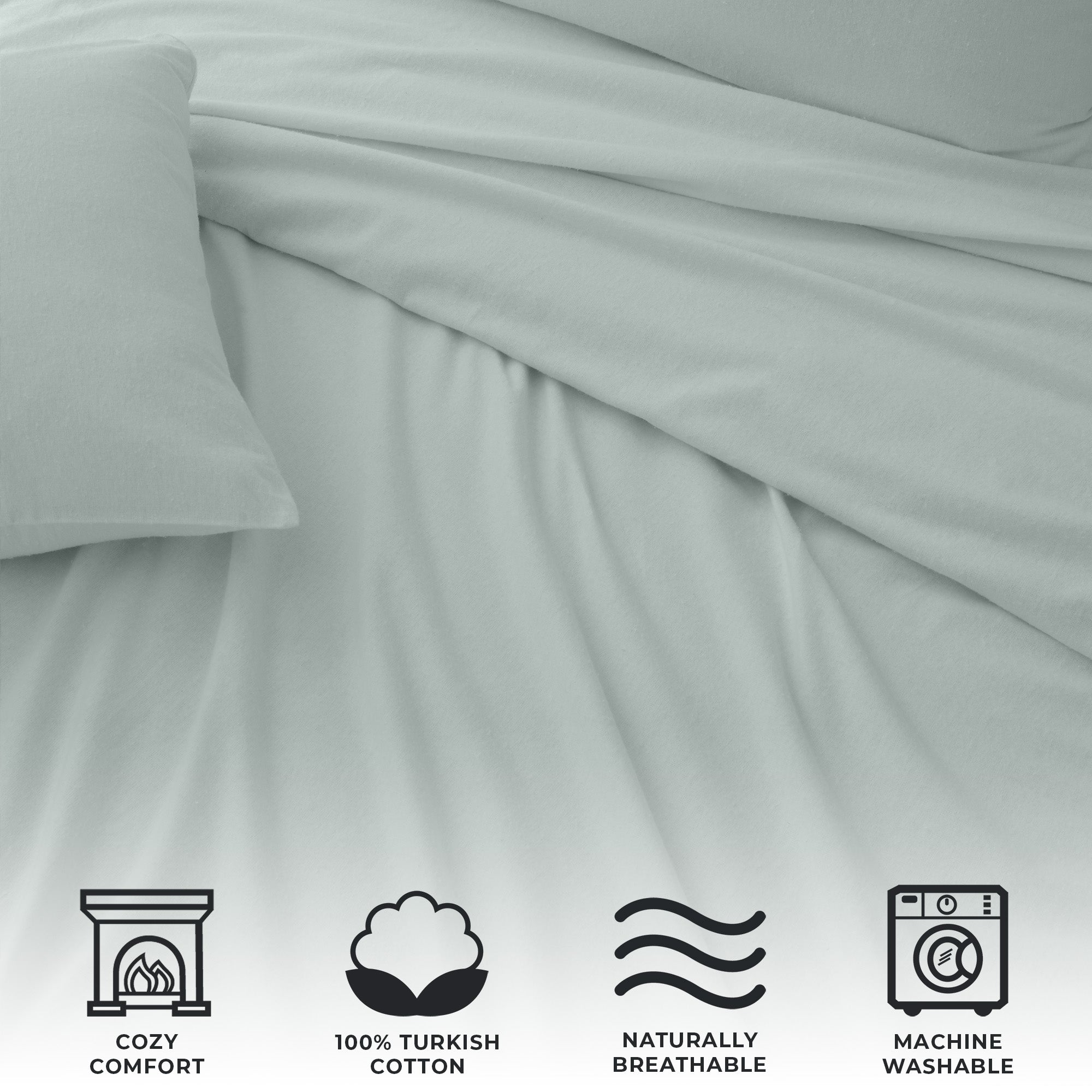 Turkish Cotton Flannel Sheet - Raye Collection