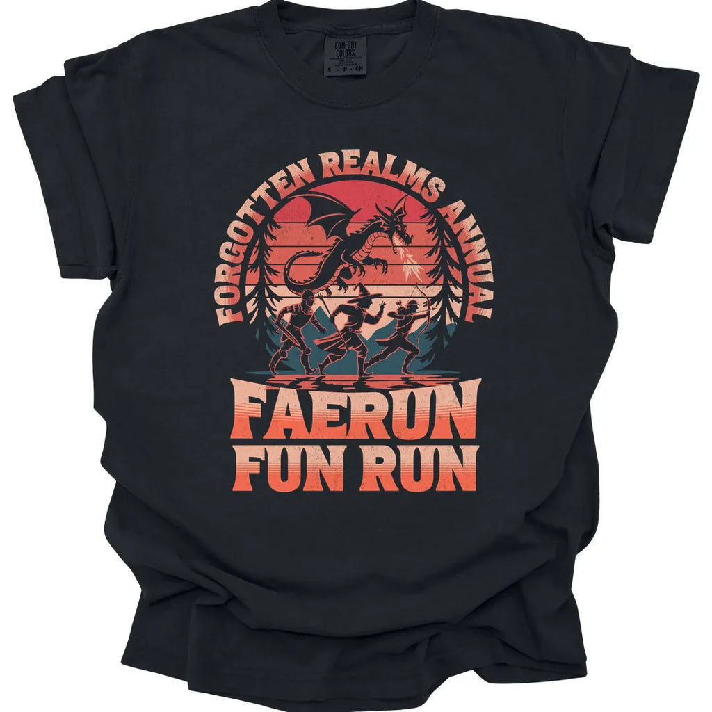 Faerun Fun Run Funny D&D T-shirt - Comfort Colors