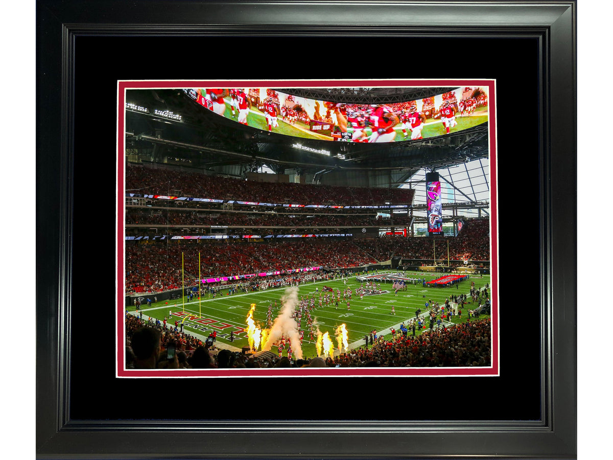 Framed Mercedes-Benz Stadium Atlanta Falcons 11"x14" Football Photo Professionally Matted