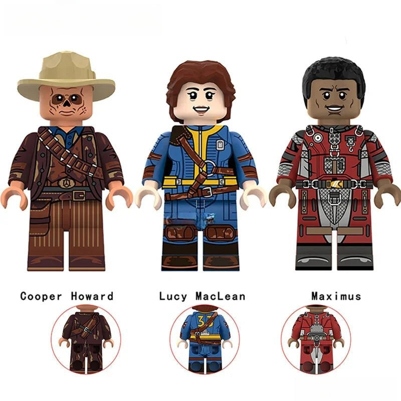 Fallout Lucy, Cooper, Maximus set of 3 Minifigure Toy