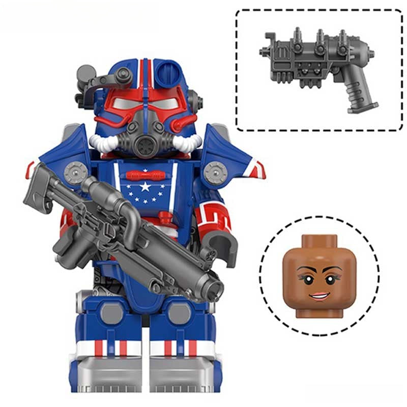 Fallout T-45 Power Armor Lego Minifigures Custom video Game Toys Set 5-3