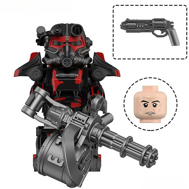 Fallout T-45 Power Armor Lego Minifigures Custom video Game Toys Set 5-4