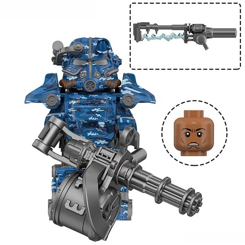 Fallout T-45 Power Armor Lego Minifigures Custom video Game Toys Set 5-5