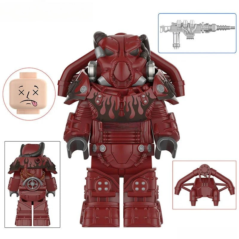 Fallout X-01 Power Armor Lego Minifigures Custom video Game Toys Set 3-4