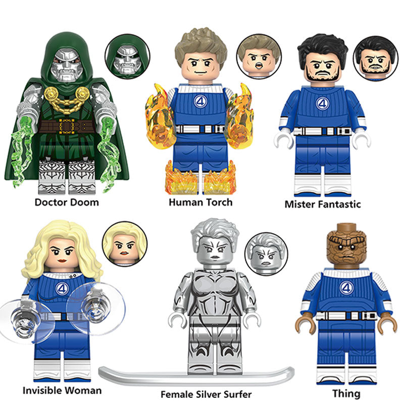 Fantastic Four First Steps Set of 6 Minifigure Toy 2