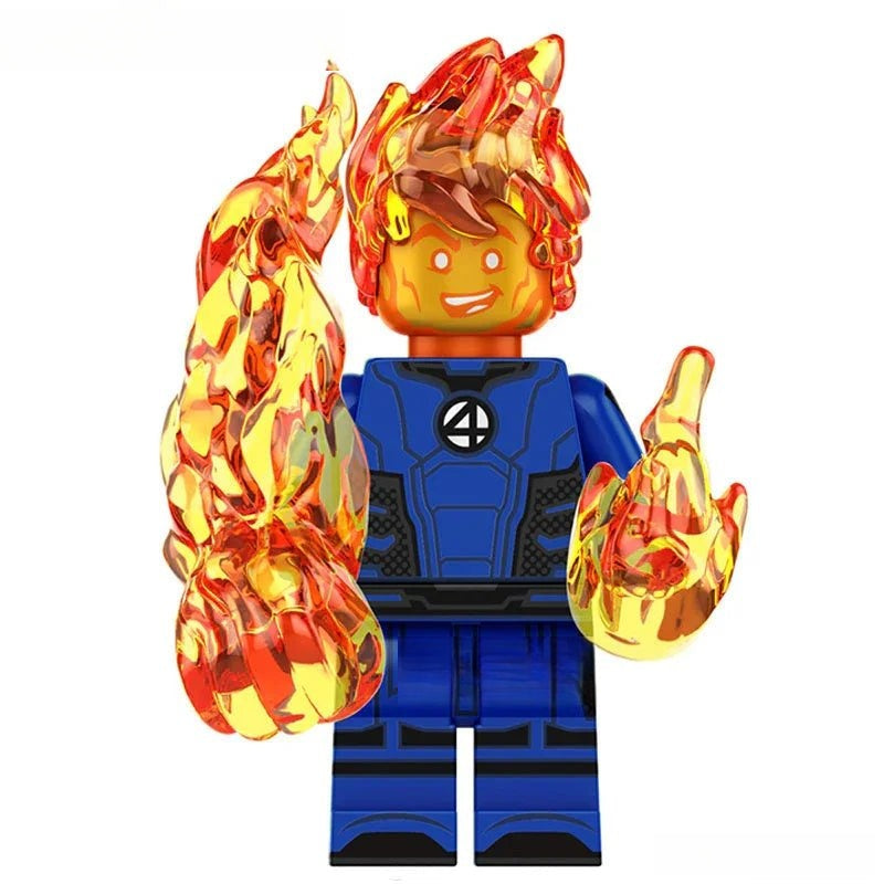 Fantastic Four Johnny Storm Human Torch Minifigure Toy 2
