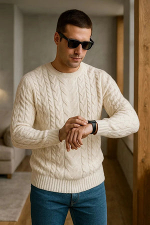 White Round Neck