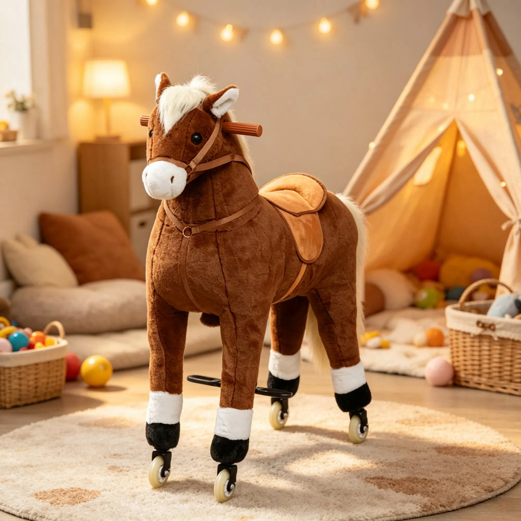 Chestnut Walking Ride-On Horse