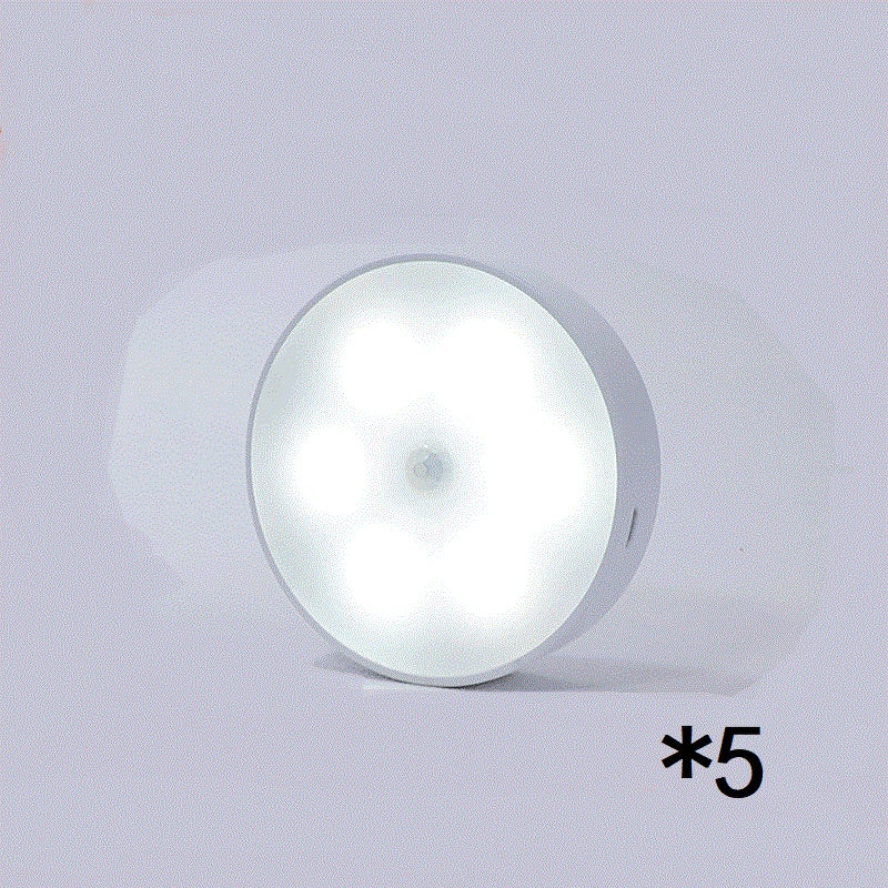 LED Motion Sensor Puck Lights – Rechargeable Under Cabinet Lighting, Wireless USB