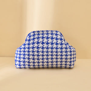Houndstooth Blue And White