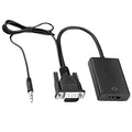 VGA To HDMI Adapter Cable With Audio Power Supply 1080p Plug And Play