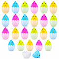 Set of 24 Assorted Colorful Chick Plastic Easter Eggs