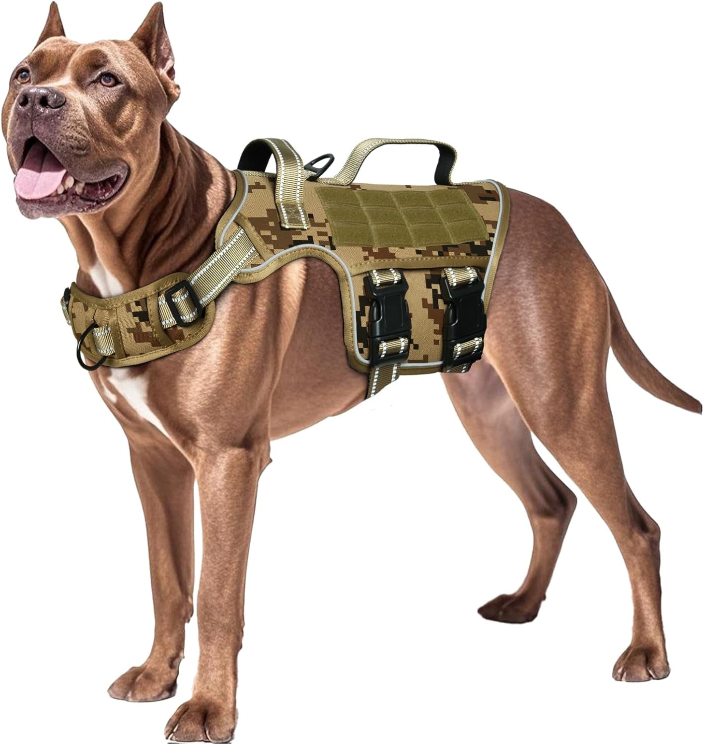 Heavy Duty No-Pull Tactical Dog Harness Molle Vest