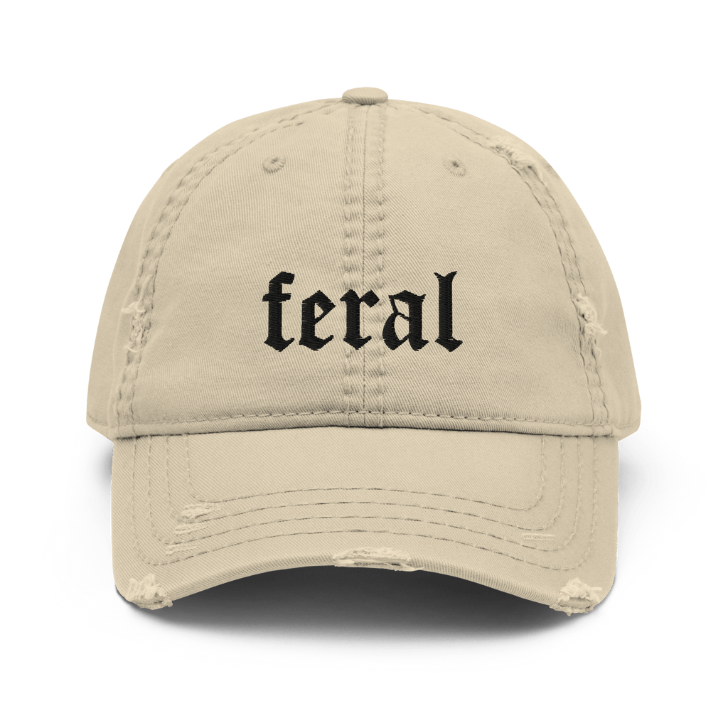Feral Blackout Distressed Dad Hat