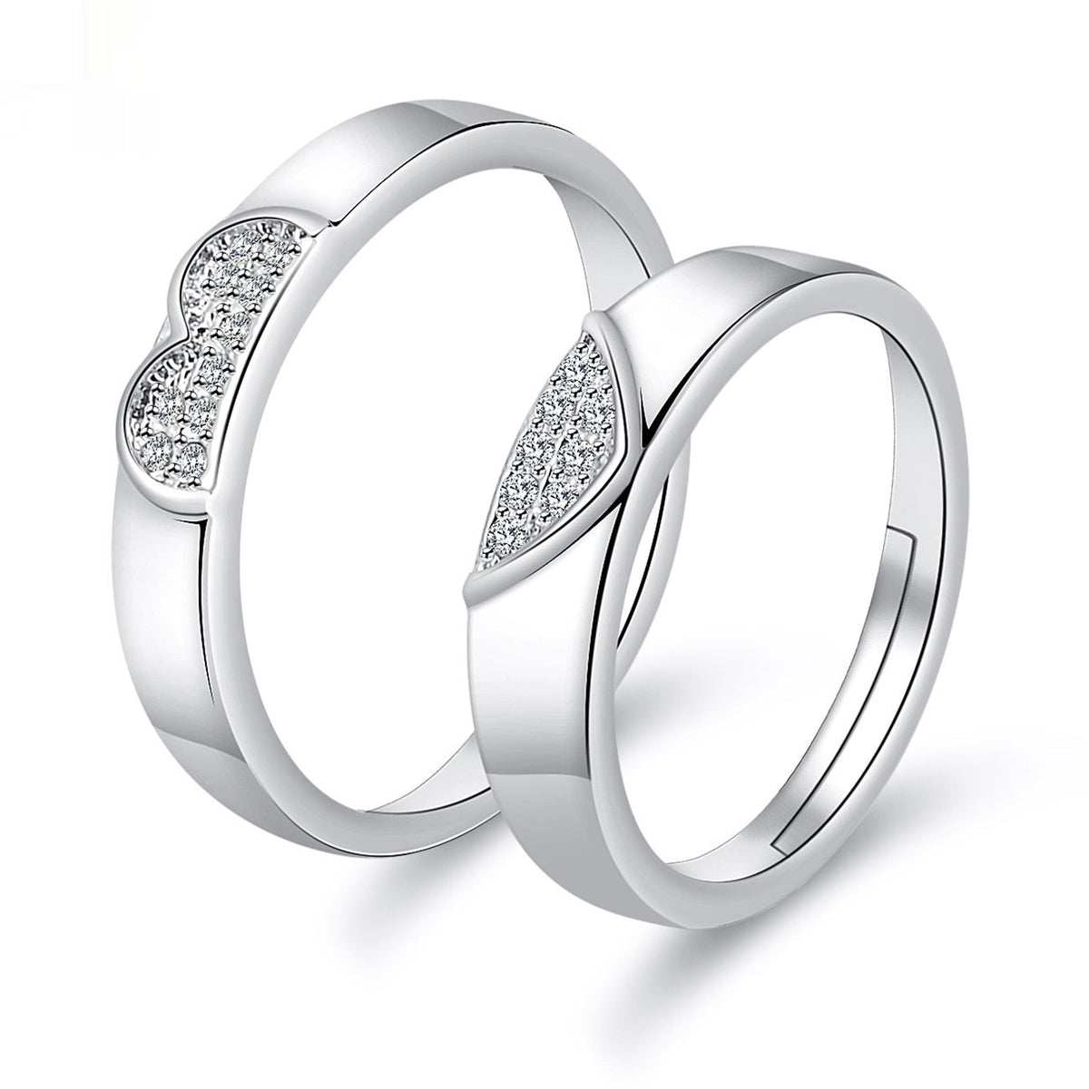 Moissanite Engagement Couple Couple Rings