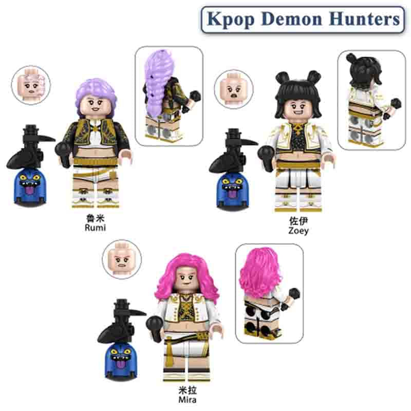KPOP Demon Hunters set of 3 Anime Minifigure Toy