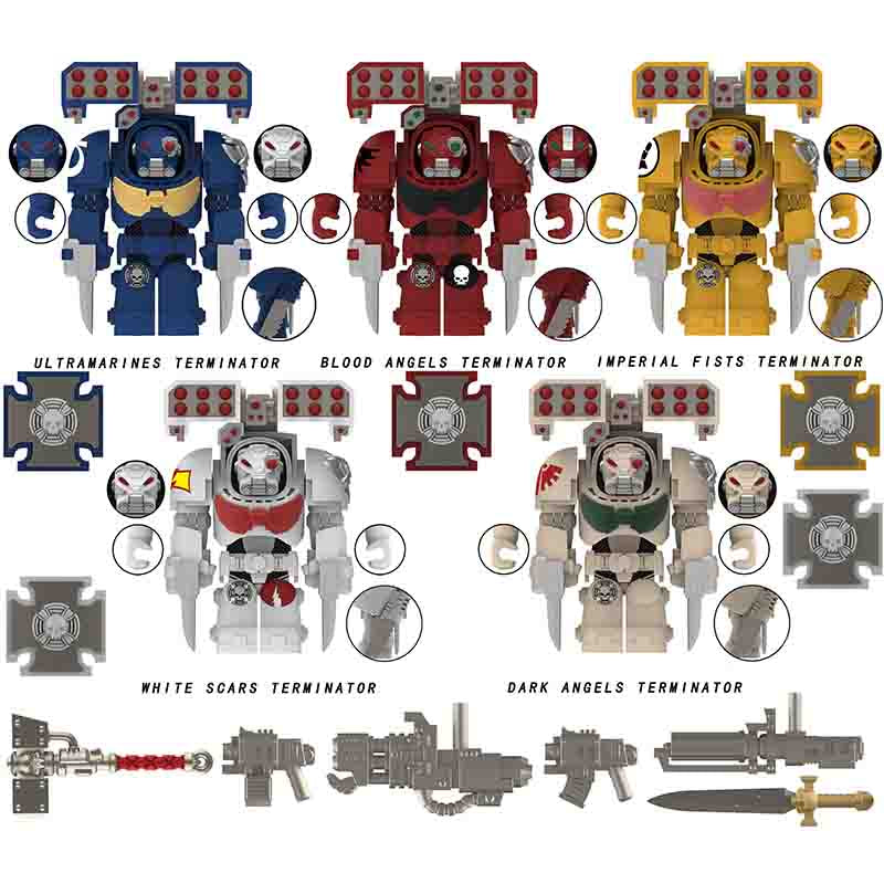 Warhammer 40,000 Terminator set of 5 Big Minifigures