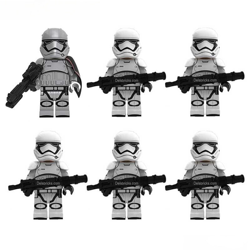 First Order Stormtrooper Set of 6 Lego Star Wars Minifigures custom toys