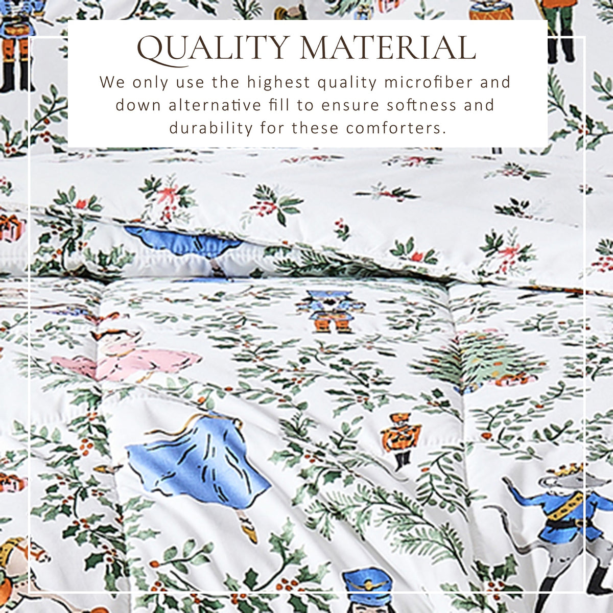 Reversible Christmas Comforter and Sham Set - Holiday / Lodge Odette Collection