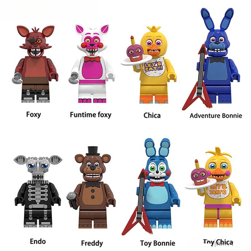 Five Nights At Freddys 2 set of 8 Minifigure Toy Set4