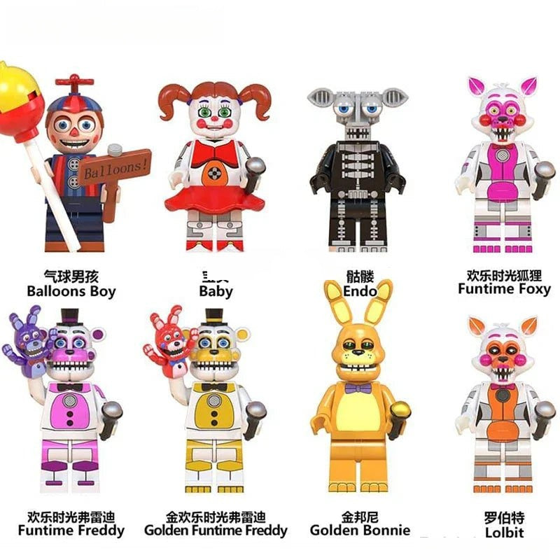Five Nights At Freddys set of 8 Minifigure toys Set2