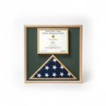 Flag and Certificate Display Case from Original Uniform Fabrics with 3' x 5' Flag