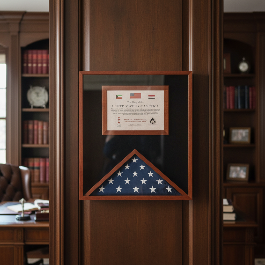 Flag and Document Case for 3ft x 5ft US Made - Cherry.
