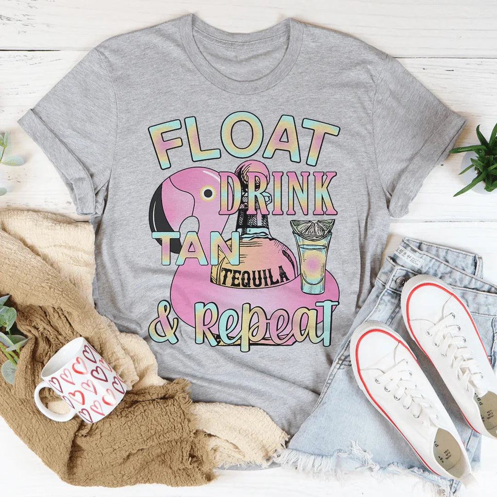Float Drink Tan Repeat Tee