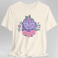 Floral D20 Tabletop RPG T-Shirt