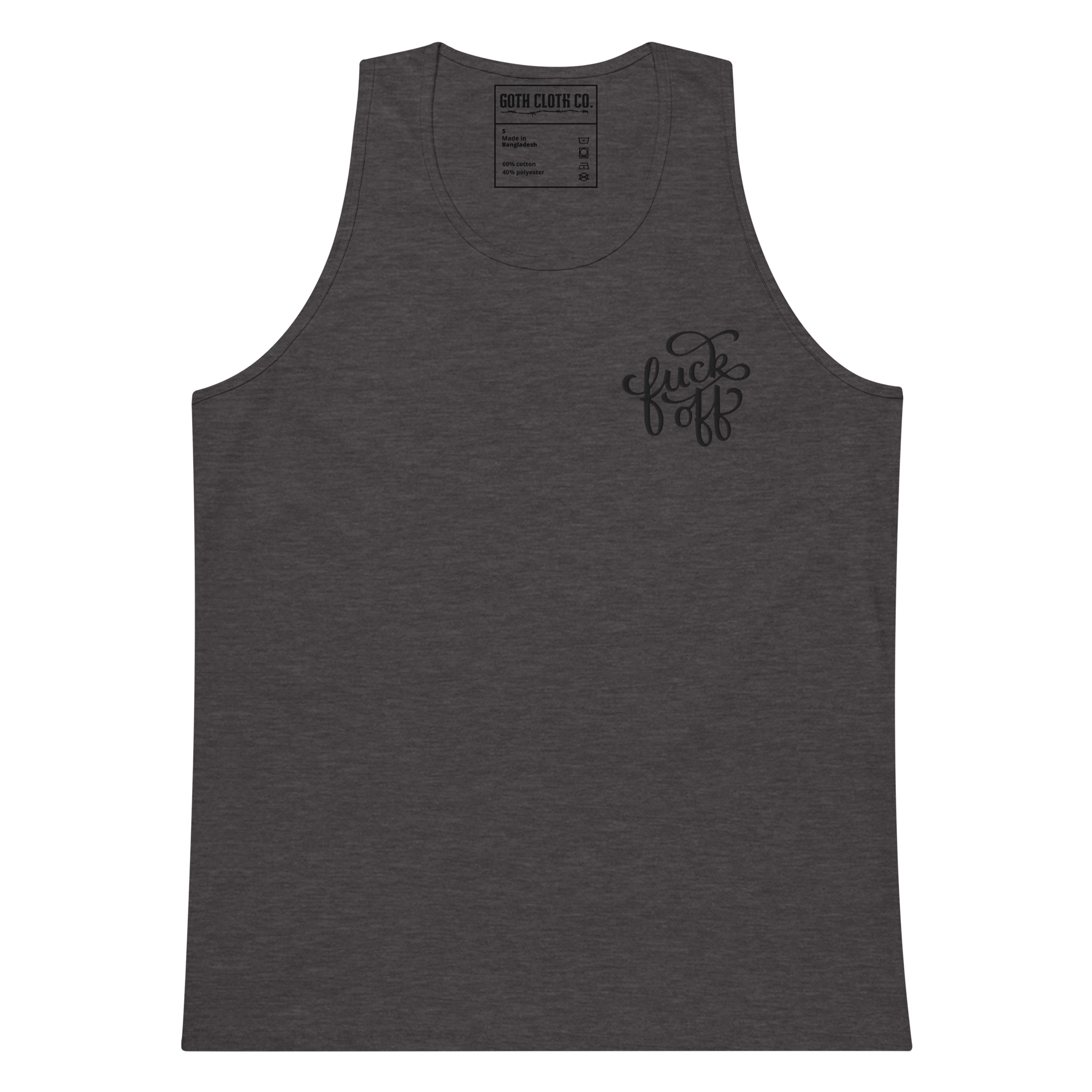 Fuck Off Embroidered Tank Top