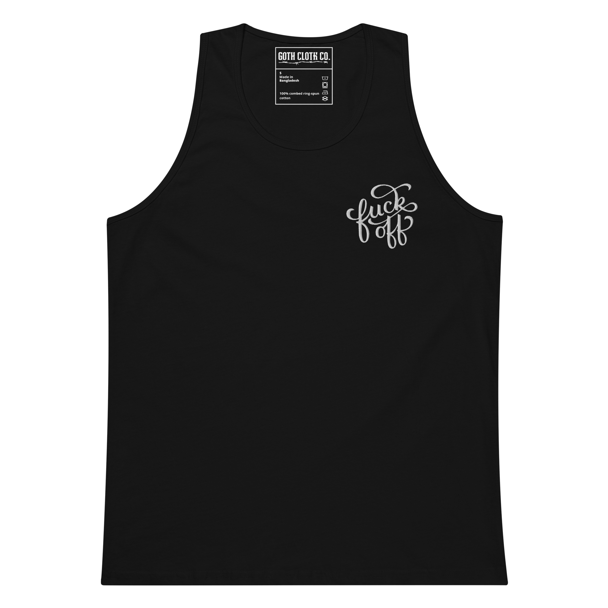 Fuck Off Embroidered Tank Top