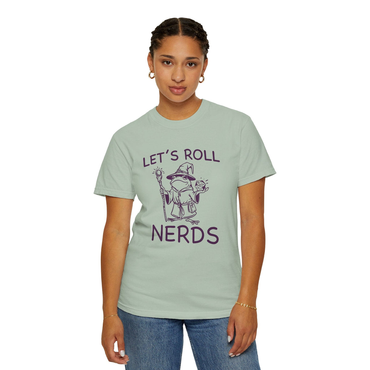 Funny D&D "Let’s Roll Nerds" Shirt - Comfort Colors