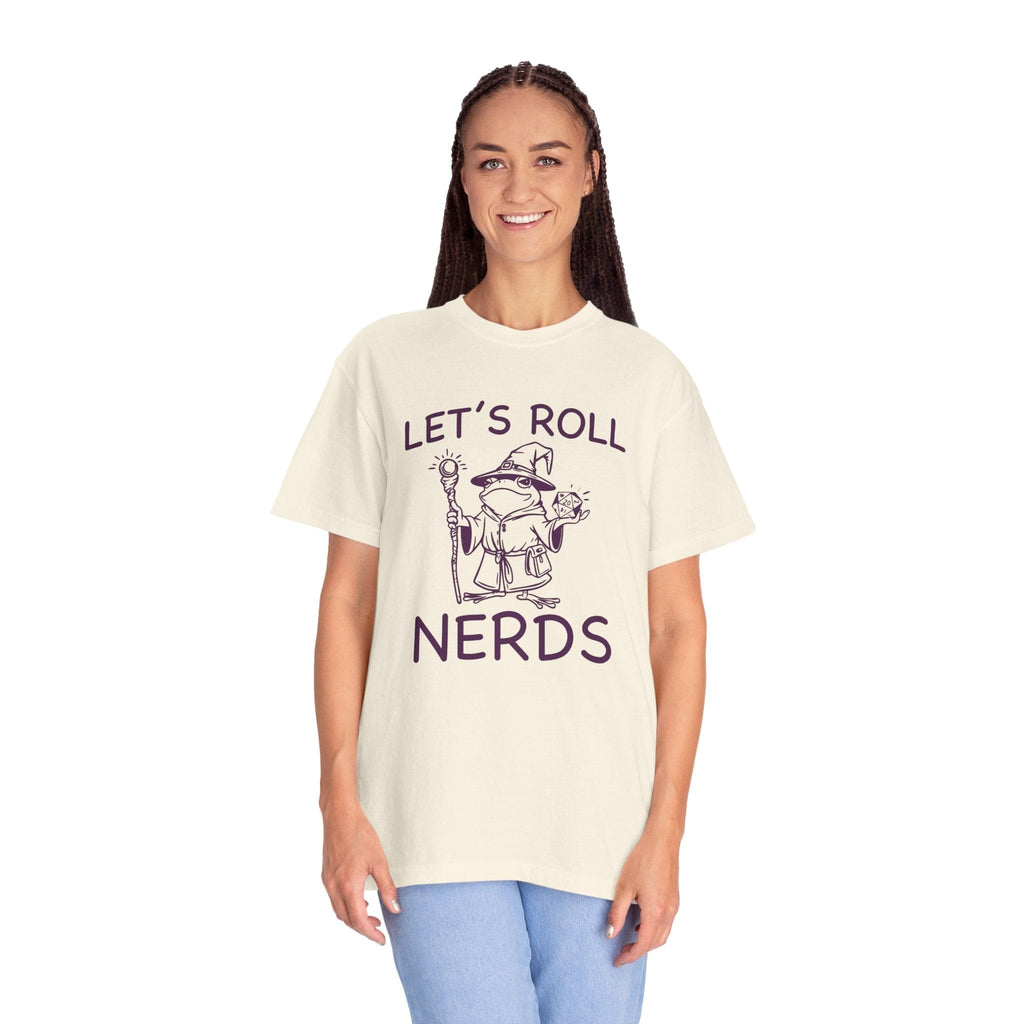 Funny D&D "Let’s Roll Nerds" Shirt - Comfort Colors