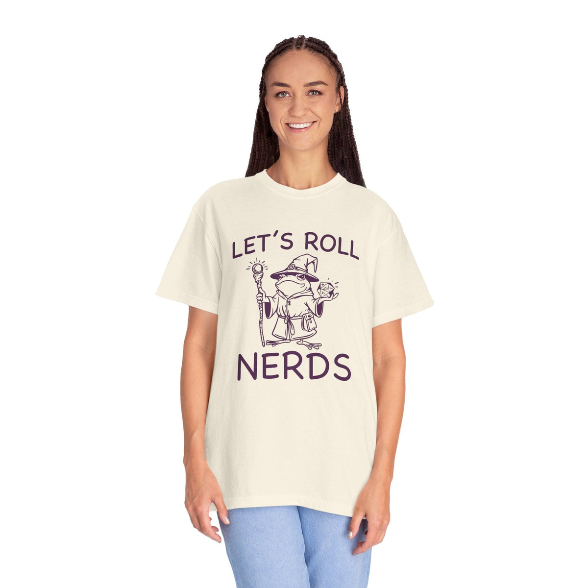 Funny D&D "Let’s Roll Nerds" Shirt - Comfort Colors
