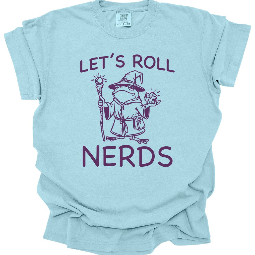 Funny D&D "Let’s Roll Nerds" Shirt - Comfort Colors