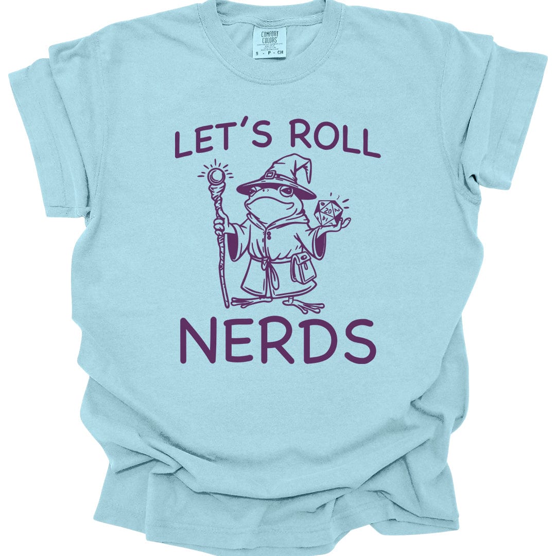 Funny D&D "Let’s Roll Nerds" Shirt - Comfort Colors