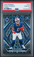 Graded 2024 Panini Phoenix Keon Coleman #213 Lazer Rookie RC Football Card PSA 10 Gem Mint