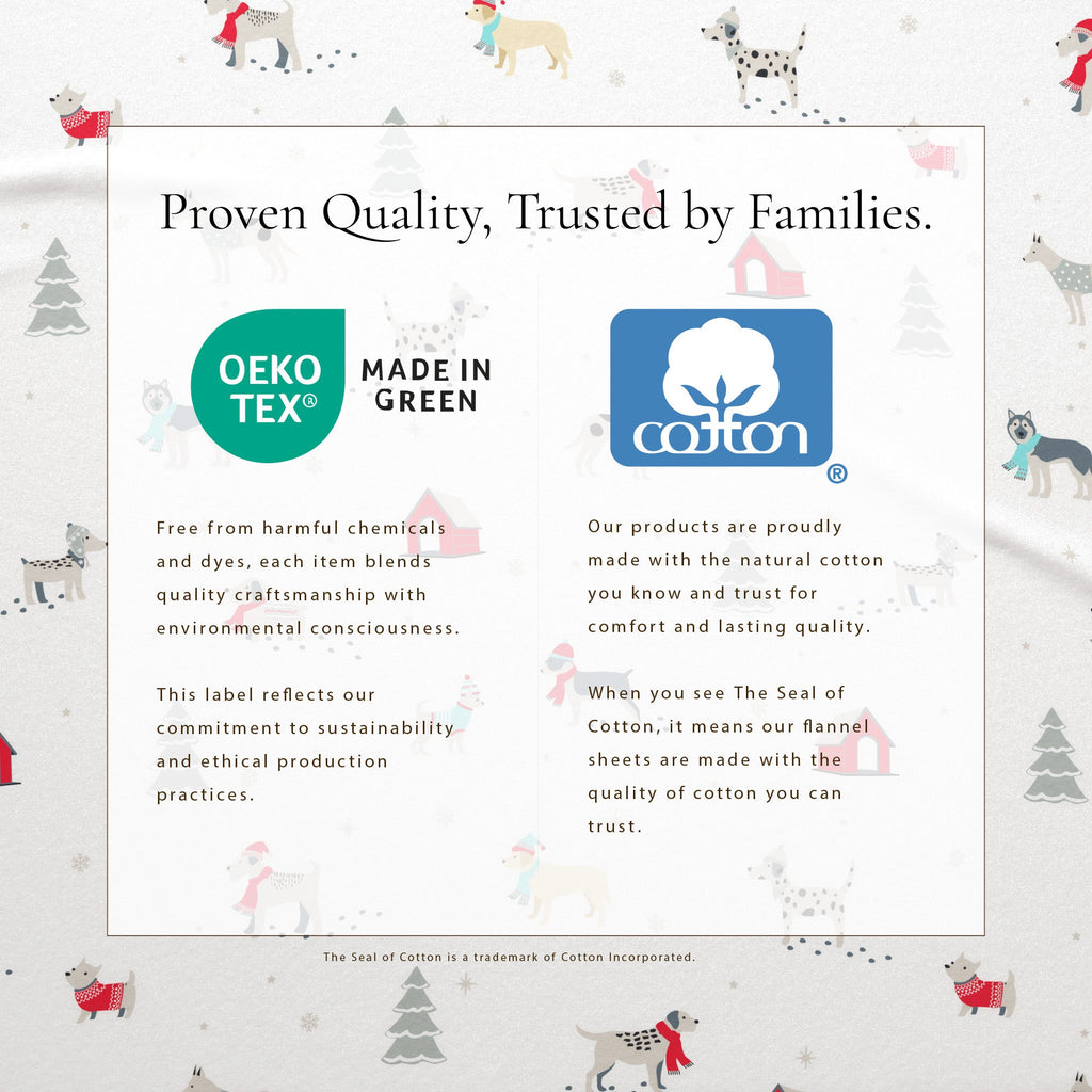Turkish Cotton Christmas Flannel Sheet Set - Whittaker Collection