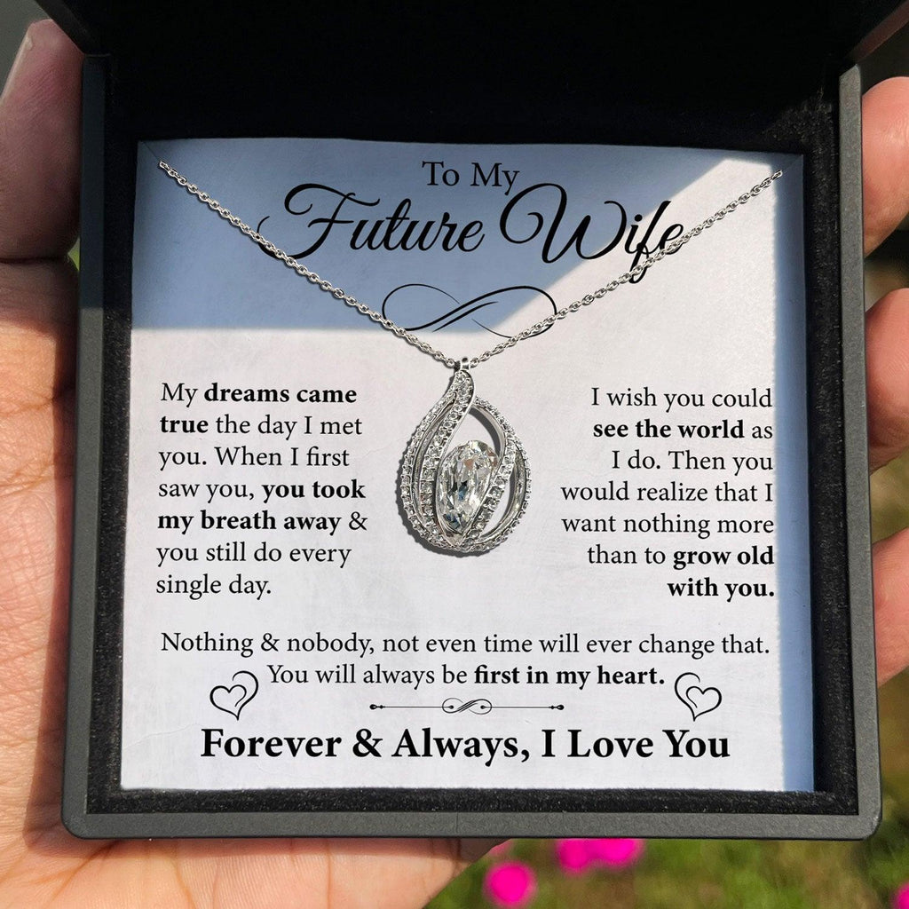 To My Beautiful Future Wife - I My Dreams Came True The Day I Met You - Orbital Birdcage Necklace