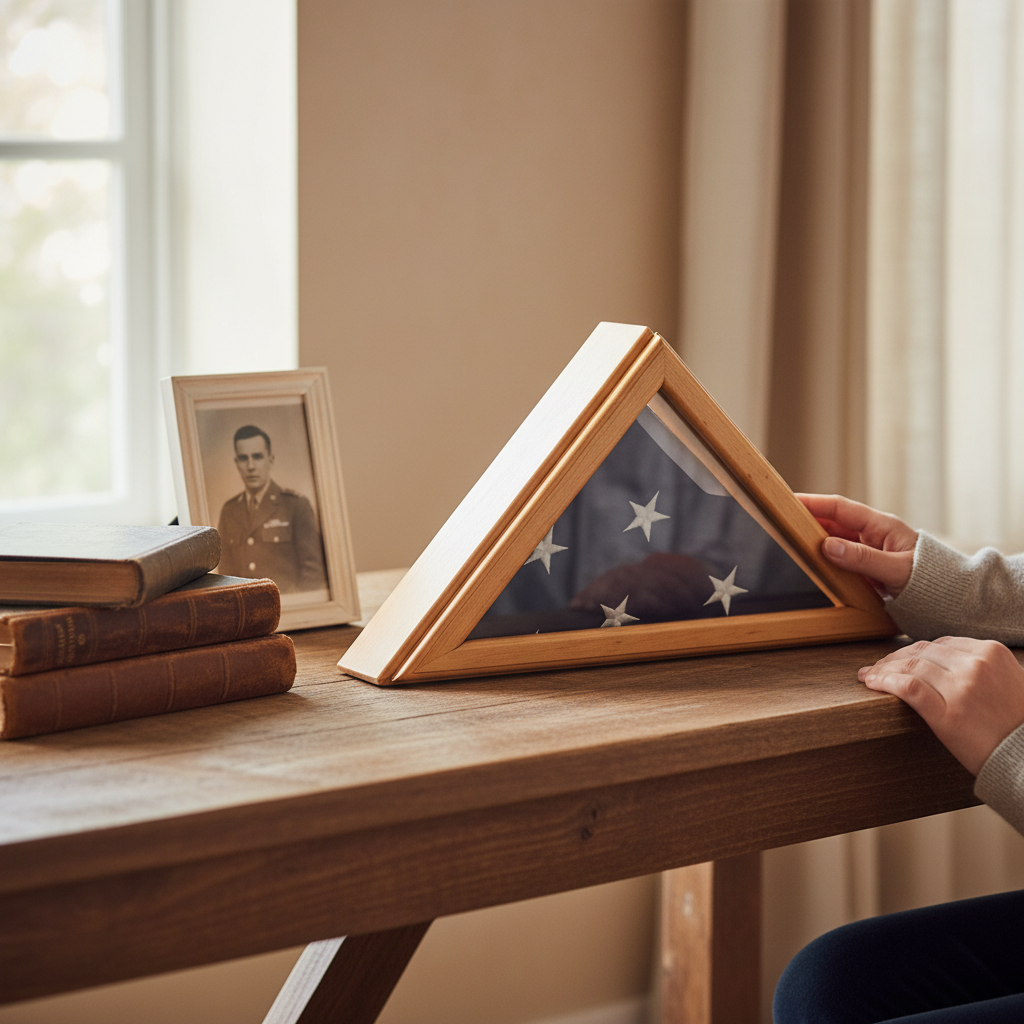 Flag Box, Flag Pedestal Box, Flag Boxes - Fit 3' x 5' flag ,Fit 5' x 9.5' Casket Flag.