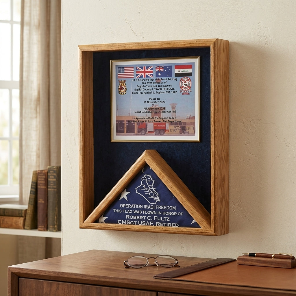 Flag case - Shadow Box - Fit 3' x 5' Flag.