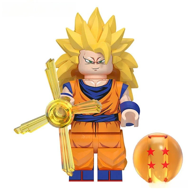Goku Long Hair Dragon Ball Z Super Lego Minifigures Best Custom Anime Toys G-14
