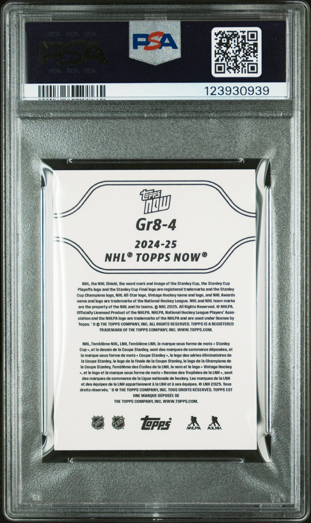 Graded 2024 Topps Now Alex Ovechkin #4 The GR8 Chase Sticker Hockey Card PSA 9 Mint