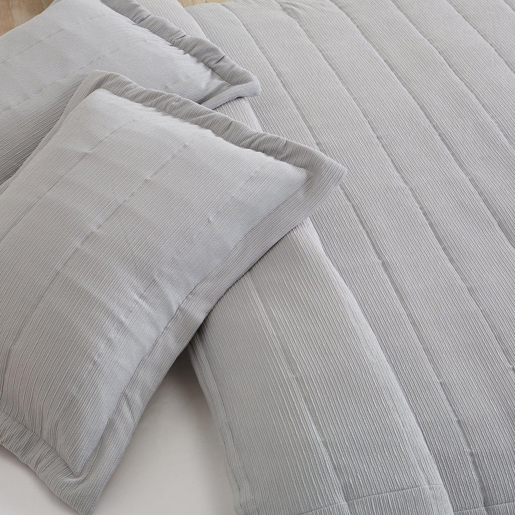 Textured Striped Quilt Set - Ellie Collection